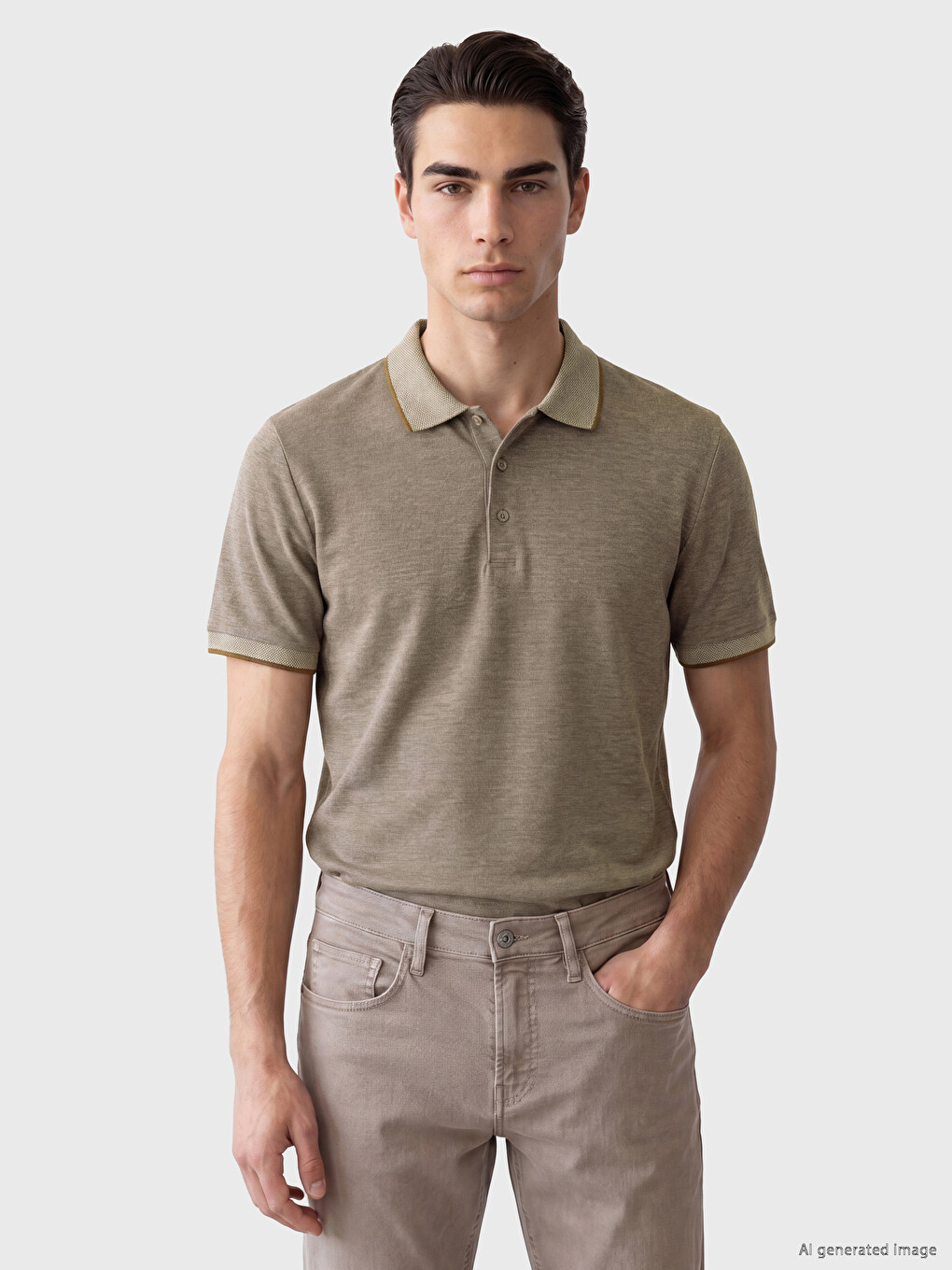 Polo Collar Pique Men's T-Shirt