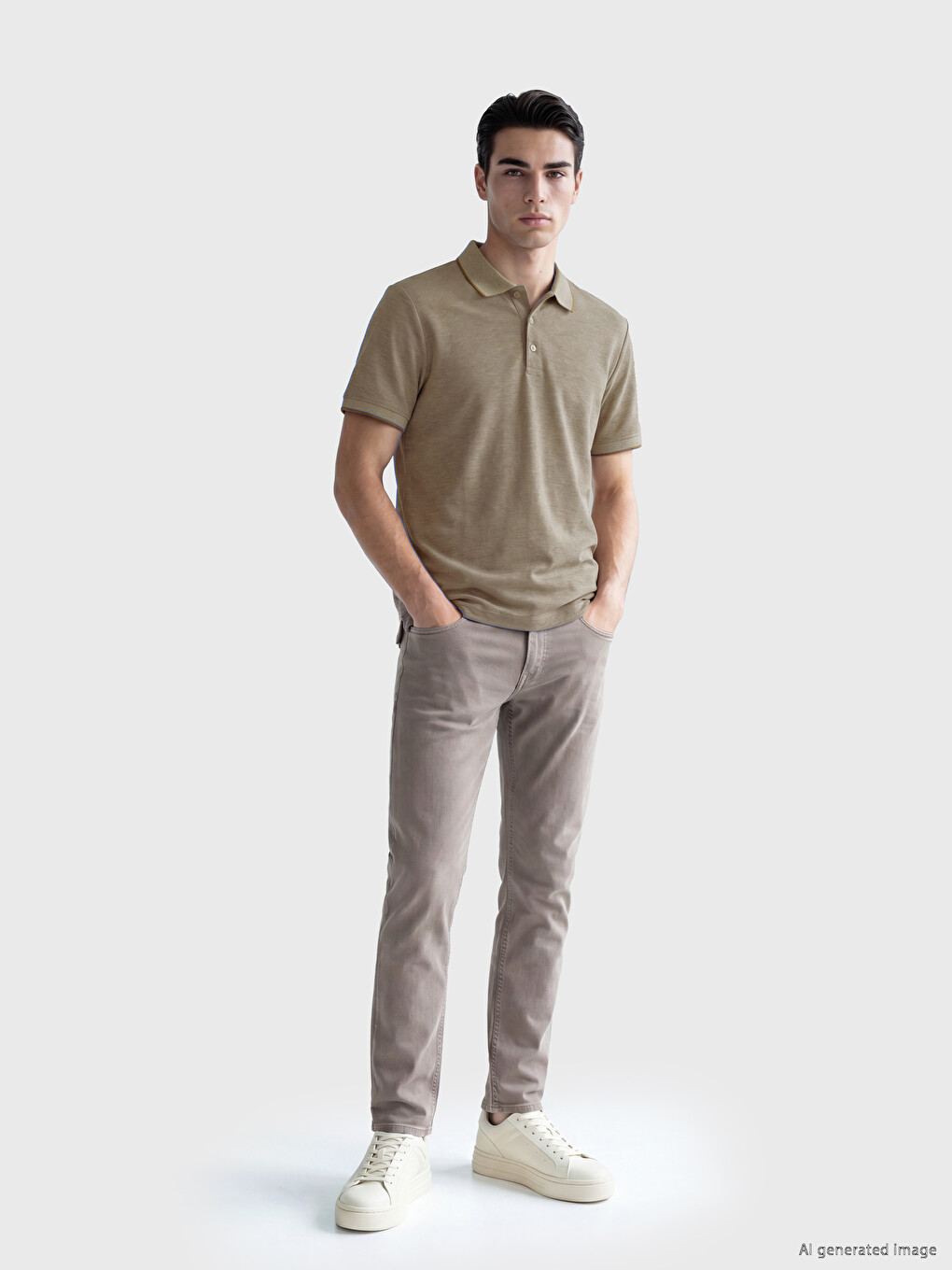 Polo Collar Pique Men's T-Shirt-1