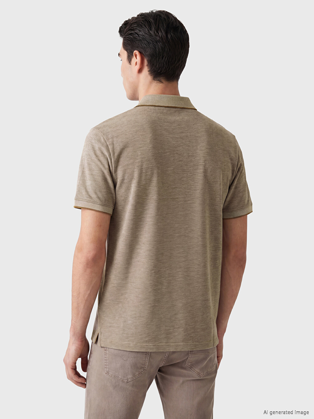 Polo Collar Pique Men's T-Shirt-2