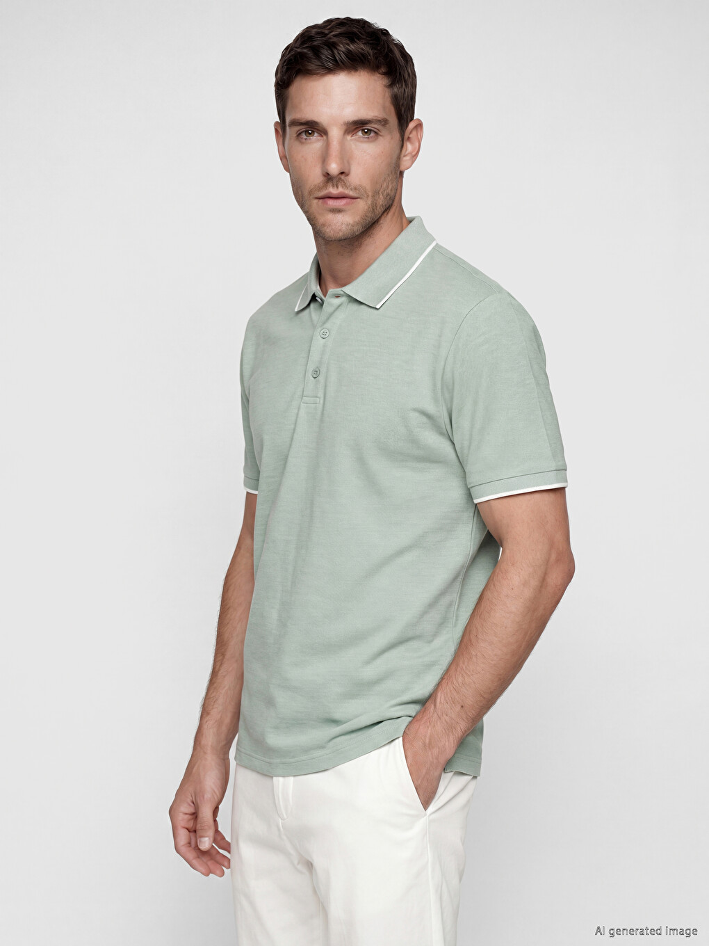 Polo Collar Pique Men's T-shirt