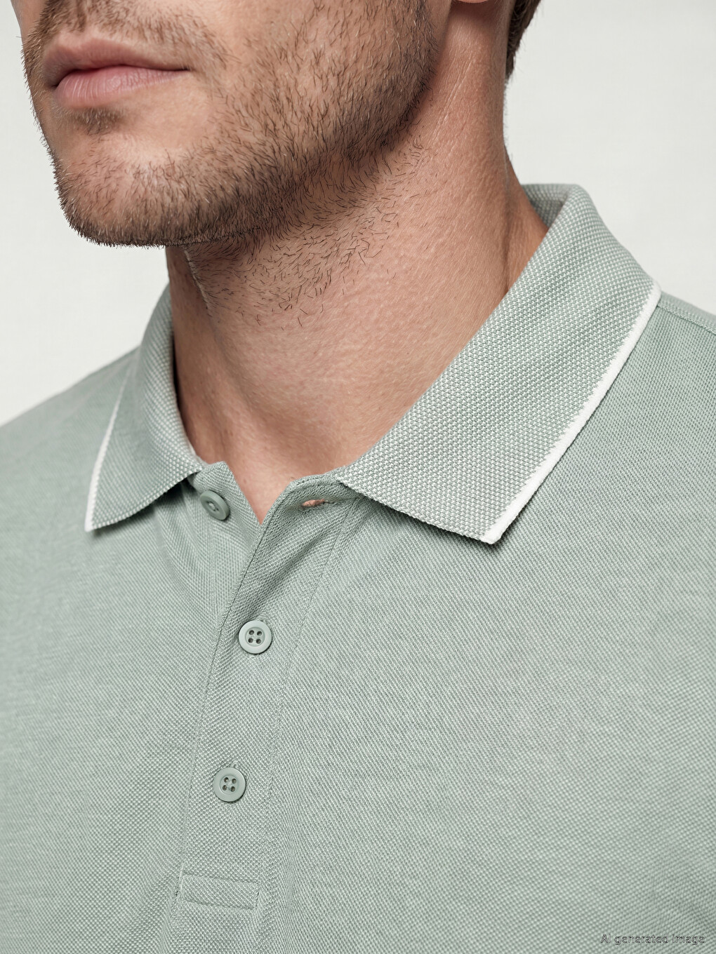 Polo Collar Pique Men's T-shirt-2