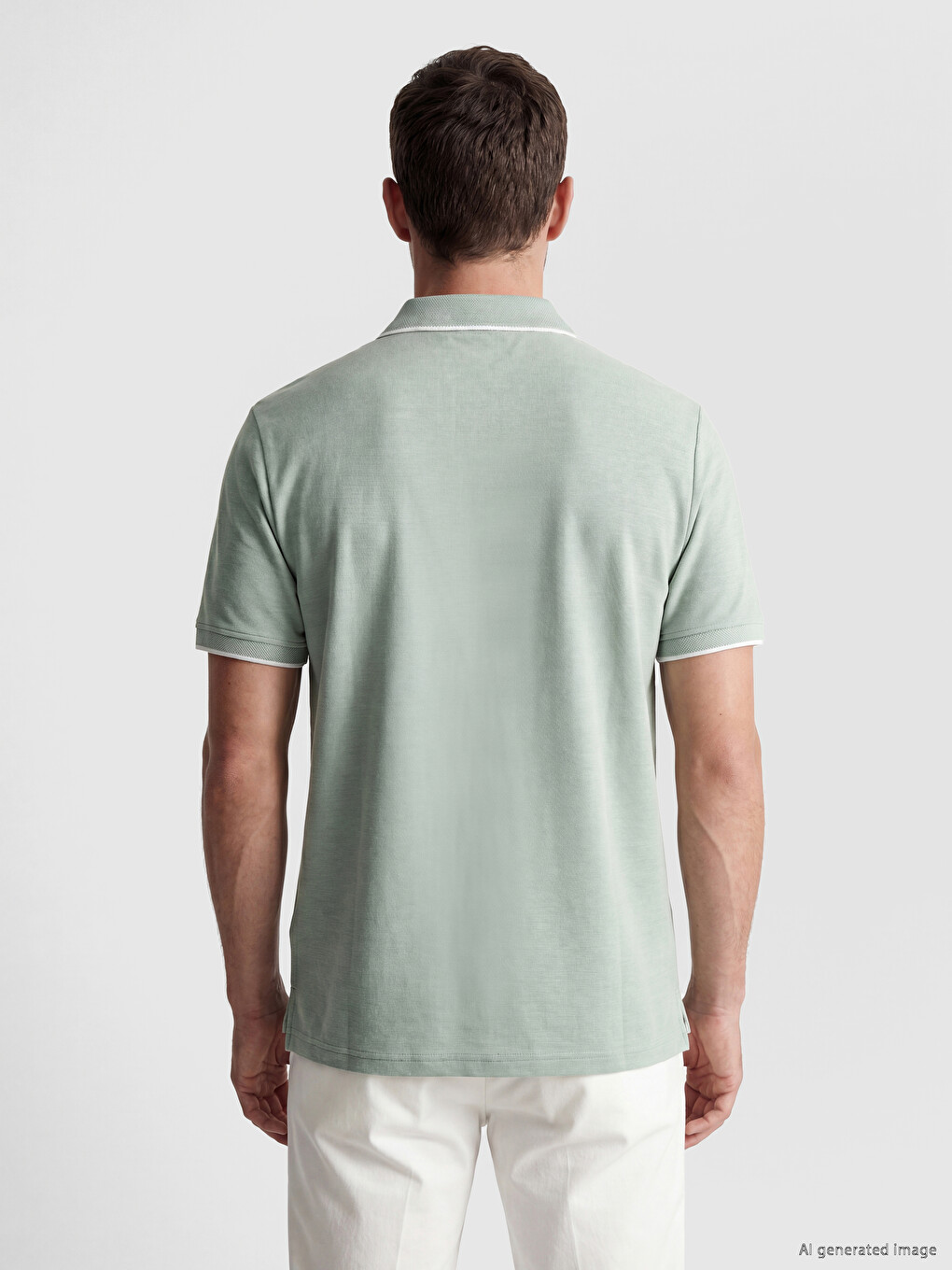 Polo Collar Pique Men's T-shirt-3