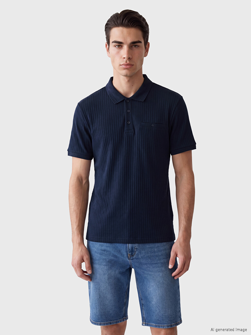 Polo Collar Men's T-shirt-1