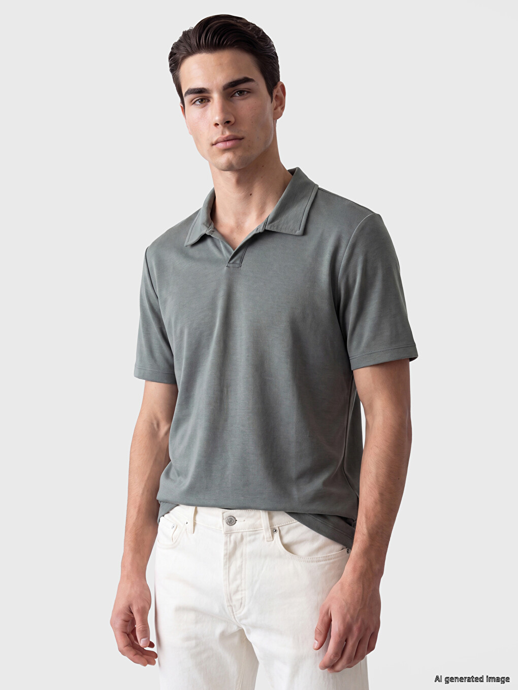 T-shirt Me Jakë Polo Për Burra