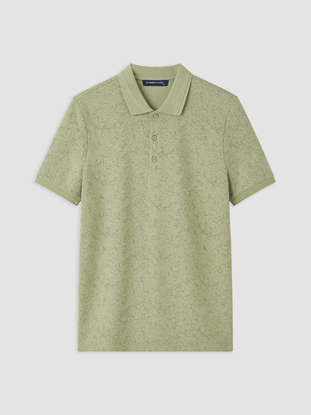Yeşil Polo Yaka Erkek Pike Tişört-4
