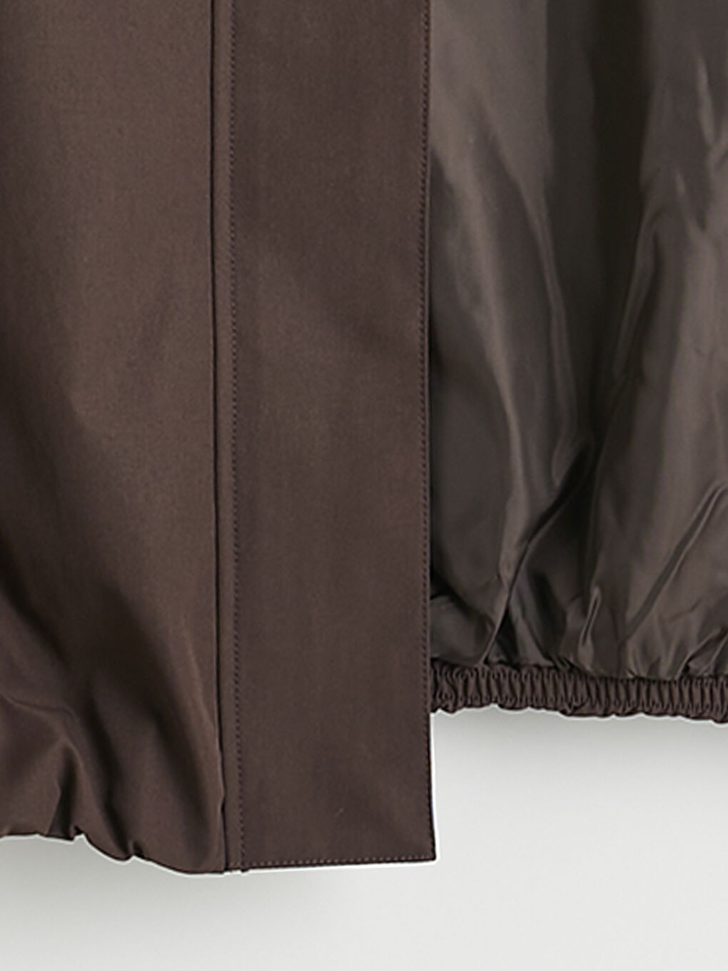 Kahverengi Dik Yaka Oversize Kadın Yağmurluk-6