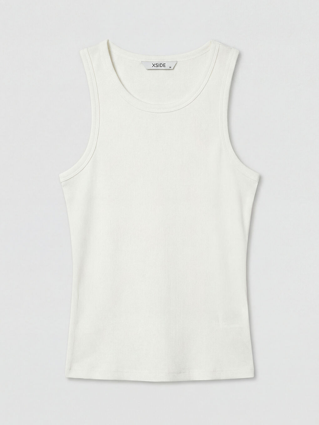 Ekru U Yaka Erkek Kolsuz Tişört