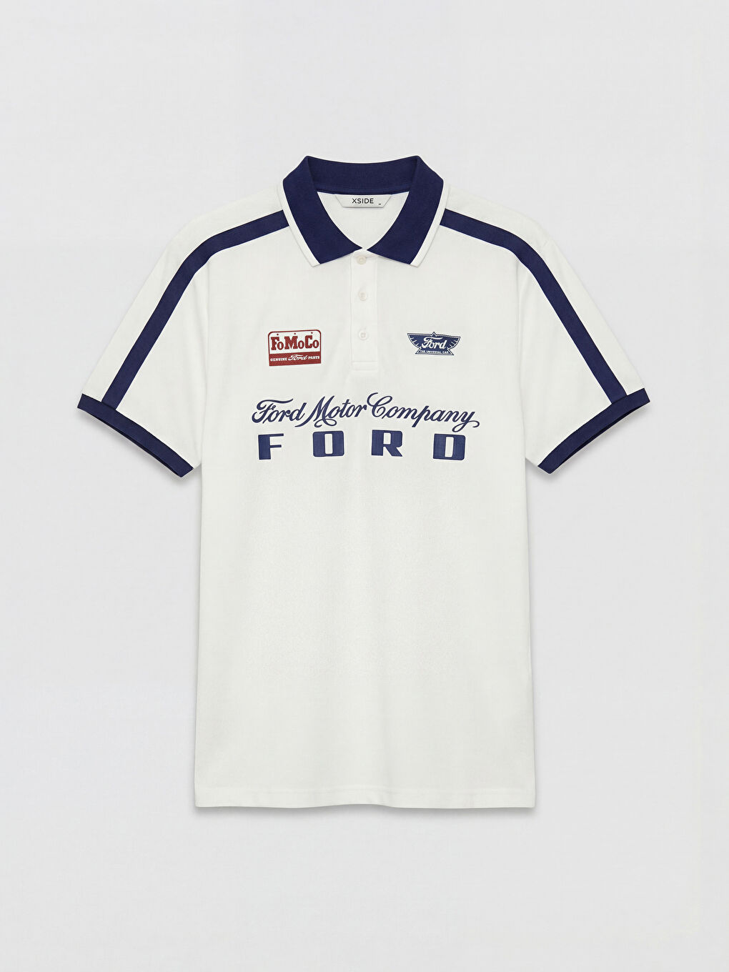 Polo Collar Ford Printed Oversize Men's T-Shirt-4