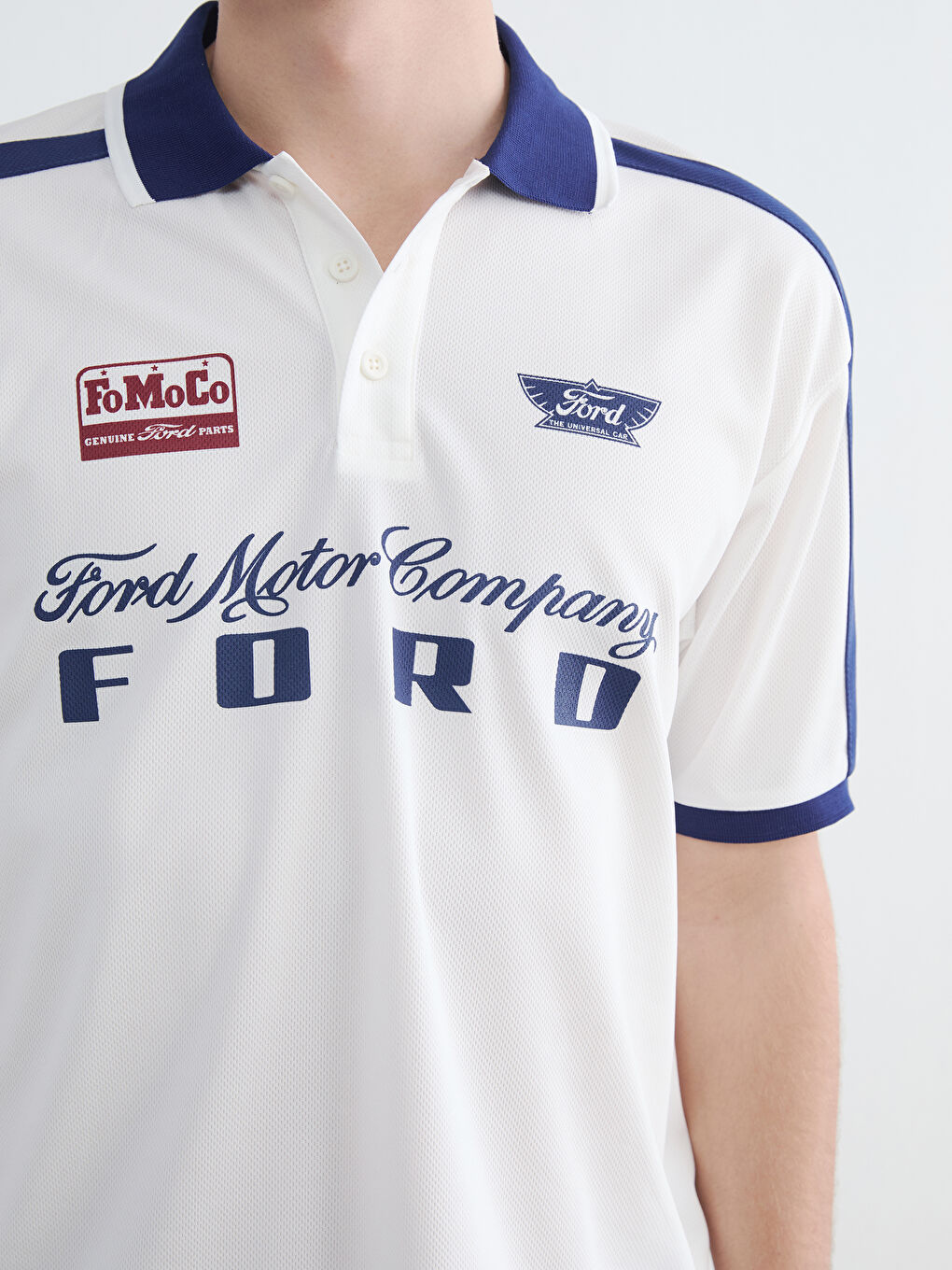 Polo Collar Ford Printed Oversize Men's T-Shirt-2