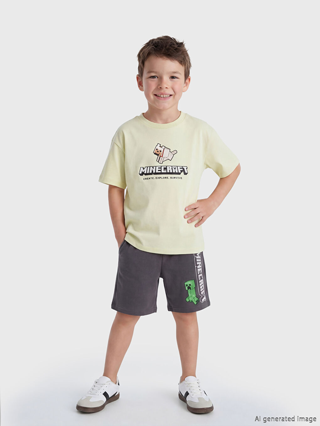 Minecraft Printed Boys' Shorts