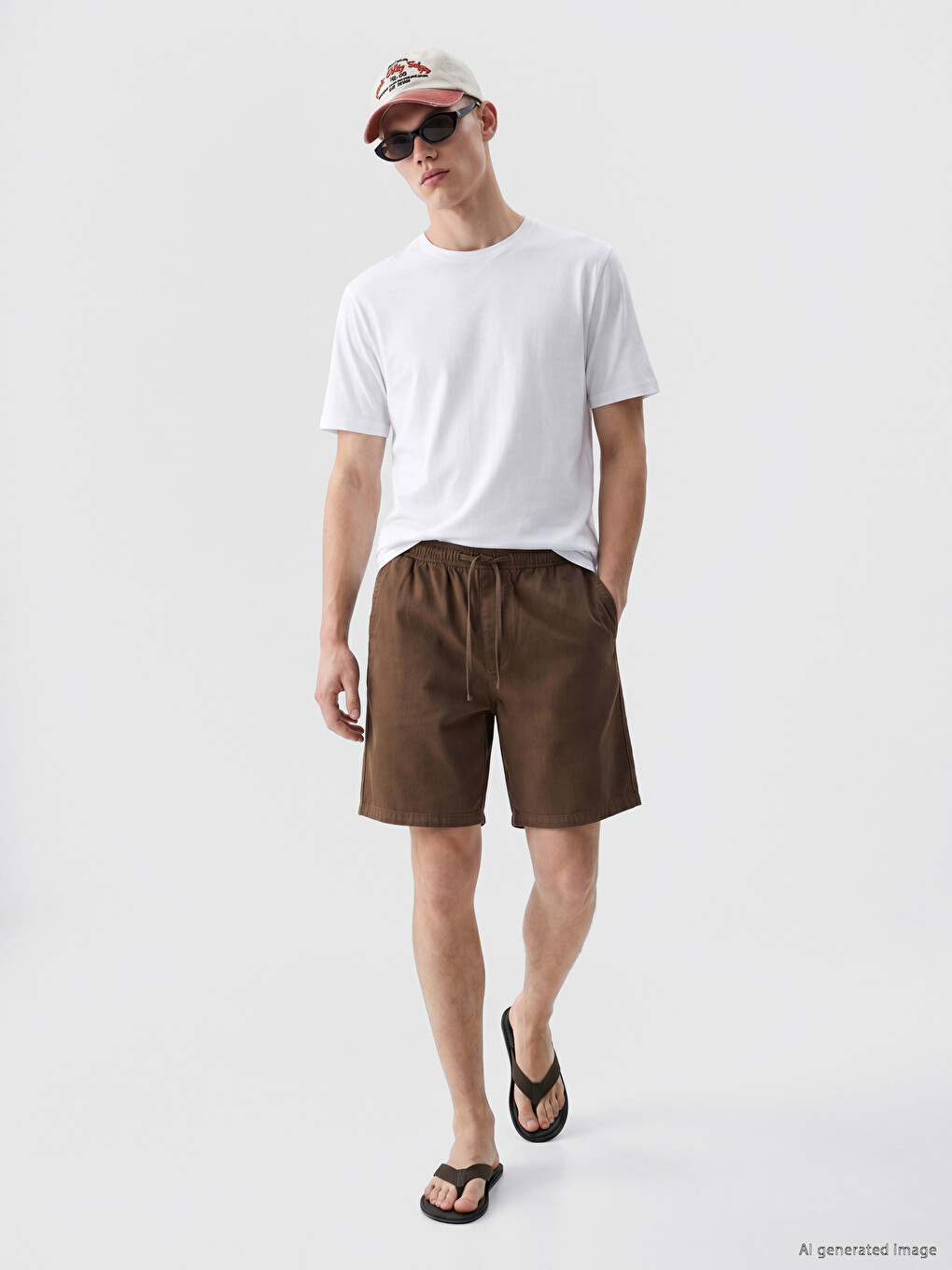 Shorts Brun Homme-1