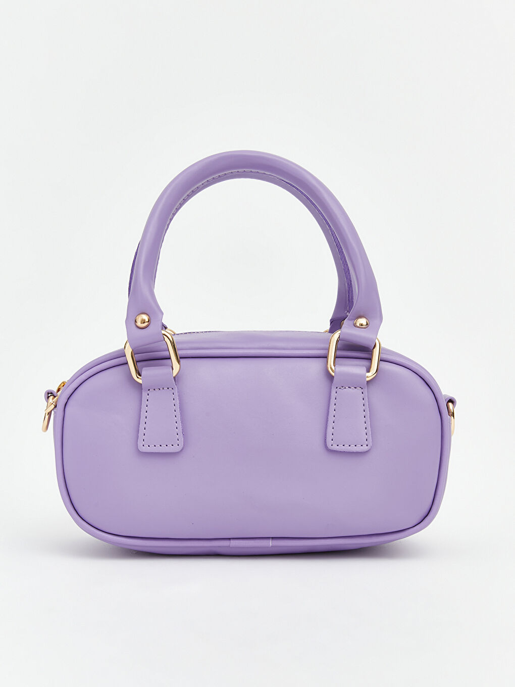 Lila Deri Görünümlü Kadın Kol Çantası-2