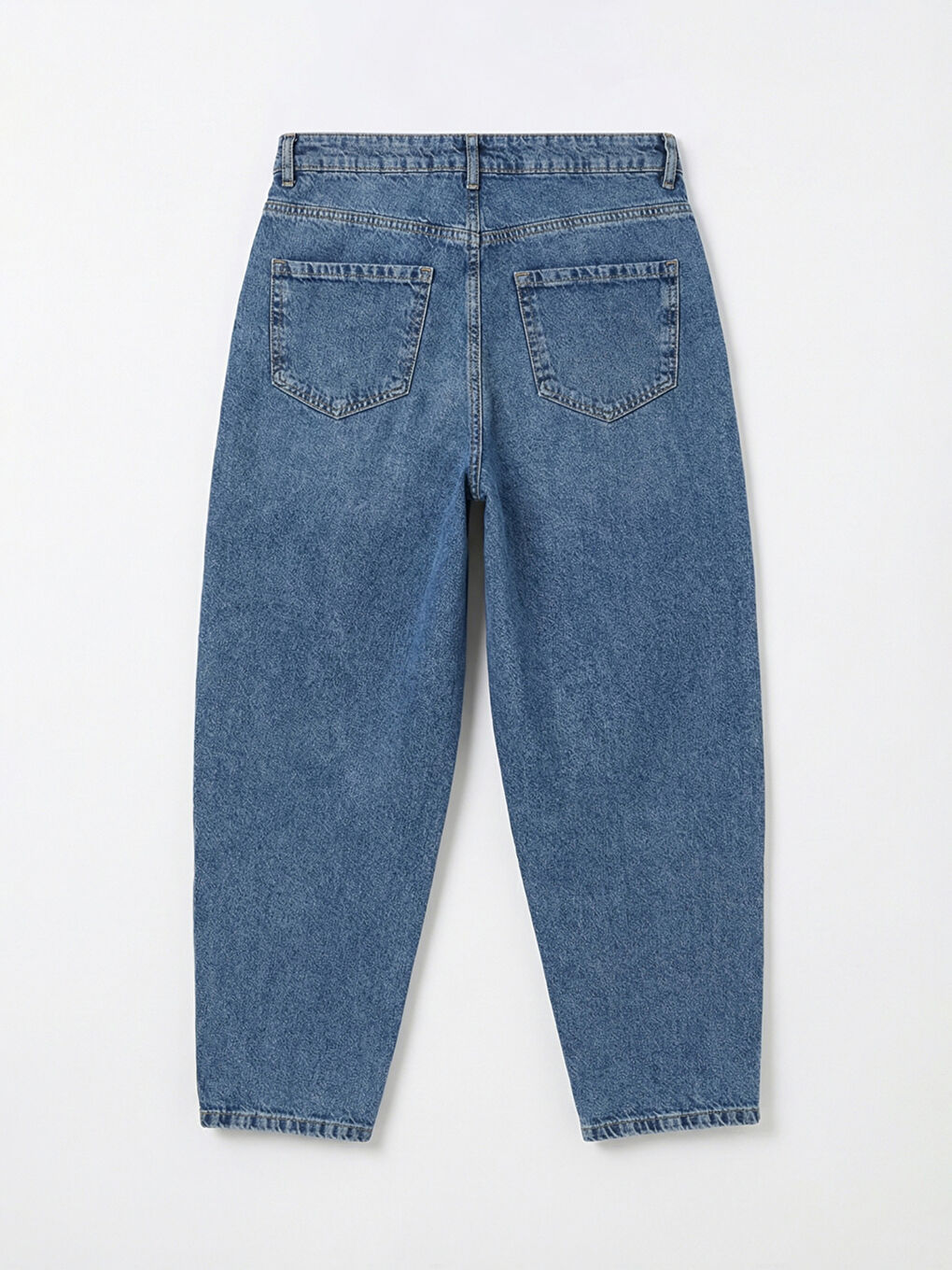 İndigo Barrel Fit Kadın Jean Pantolon-1