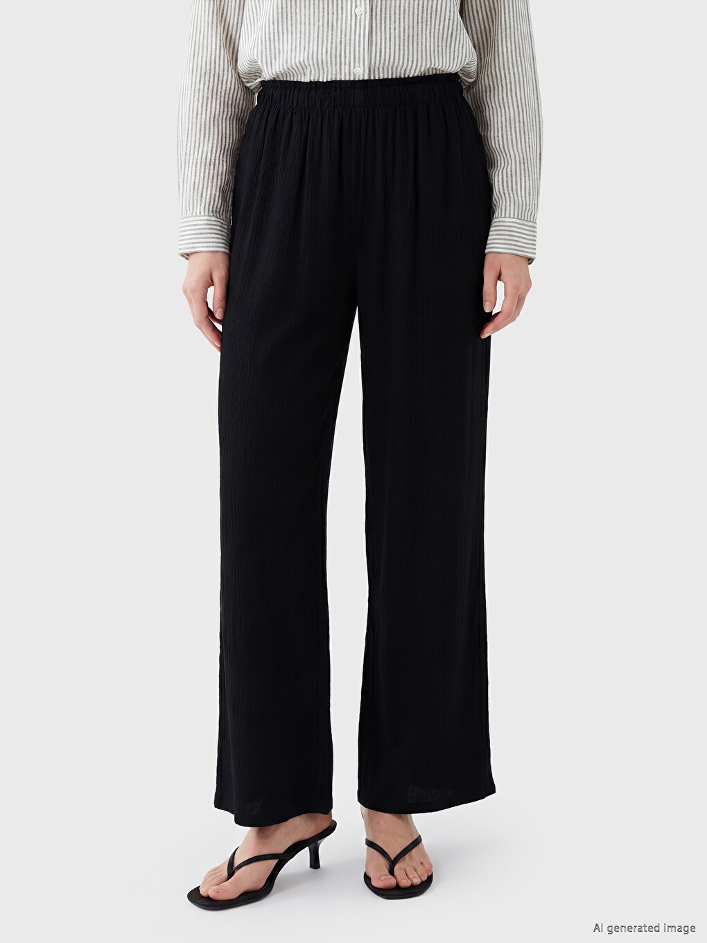 Damenhose mit elastischem Bund-1