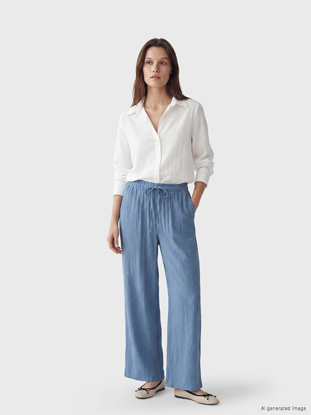 Elastic Waist Women's Trousers