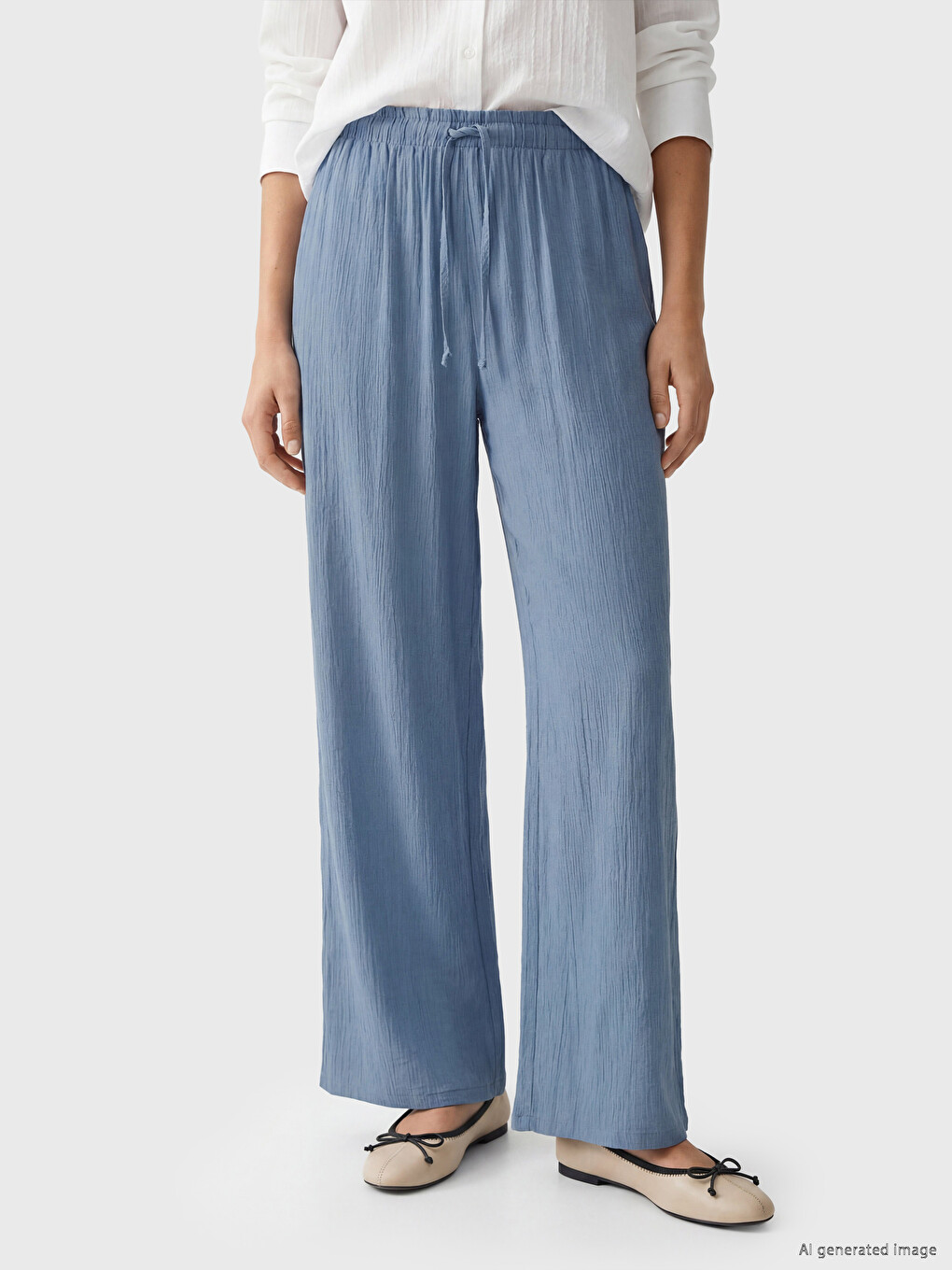 Elastic Waist Women's Trousers-1