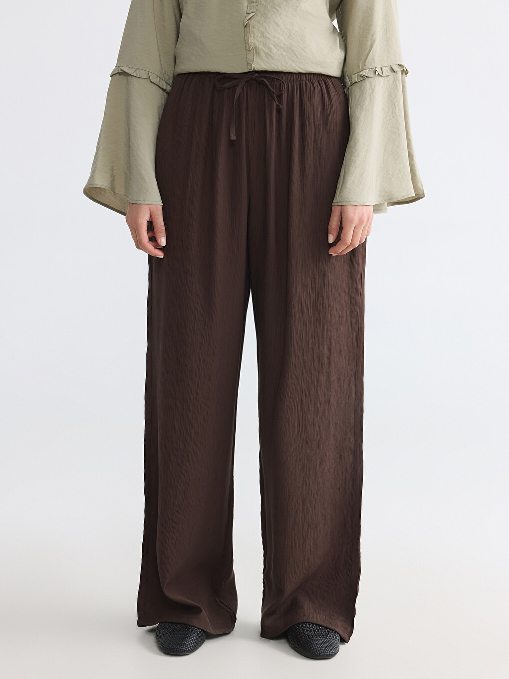 Elastic Waist Women's Trousers-1