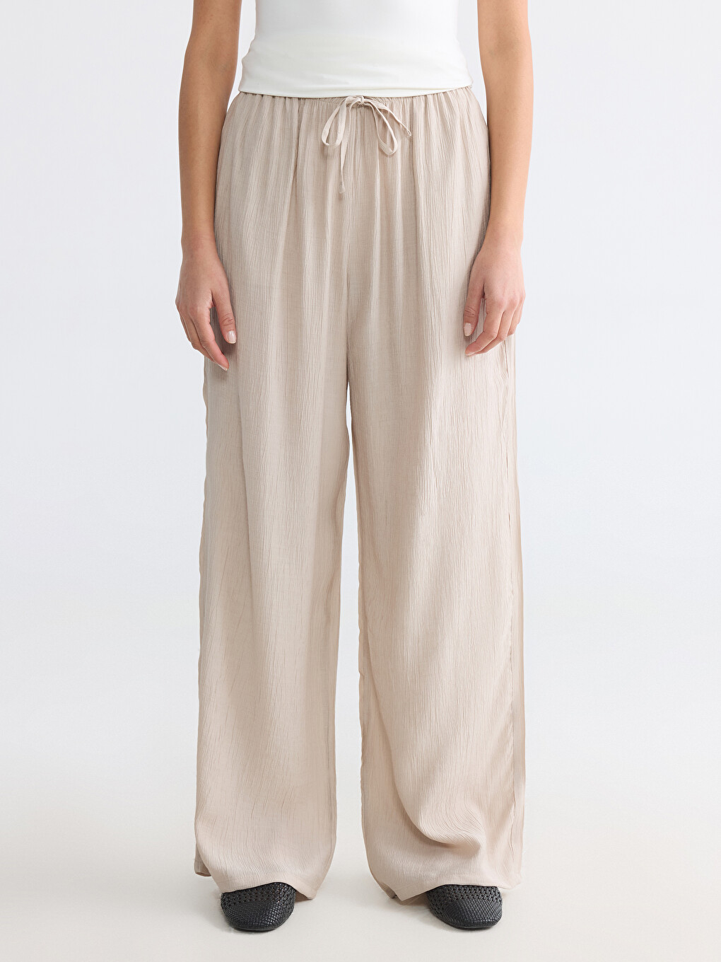 Elastic Waist Women's Trousers-1
