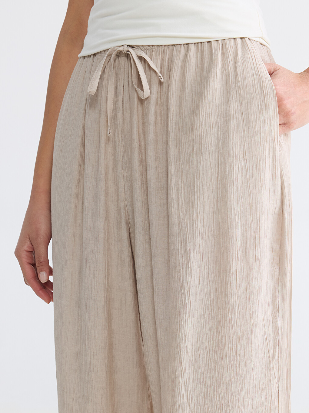 Elastic Waist Women's Trousers-3