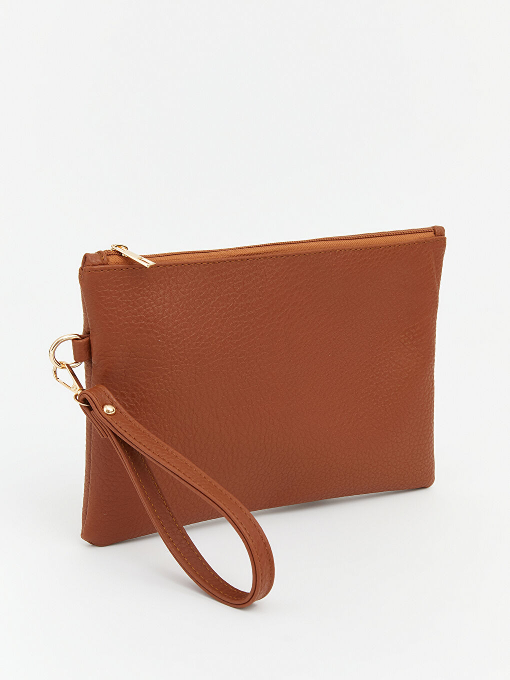 Kahverengi Deri Görünümlü Kadın El Çantası-1