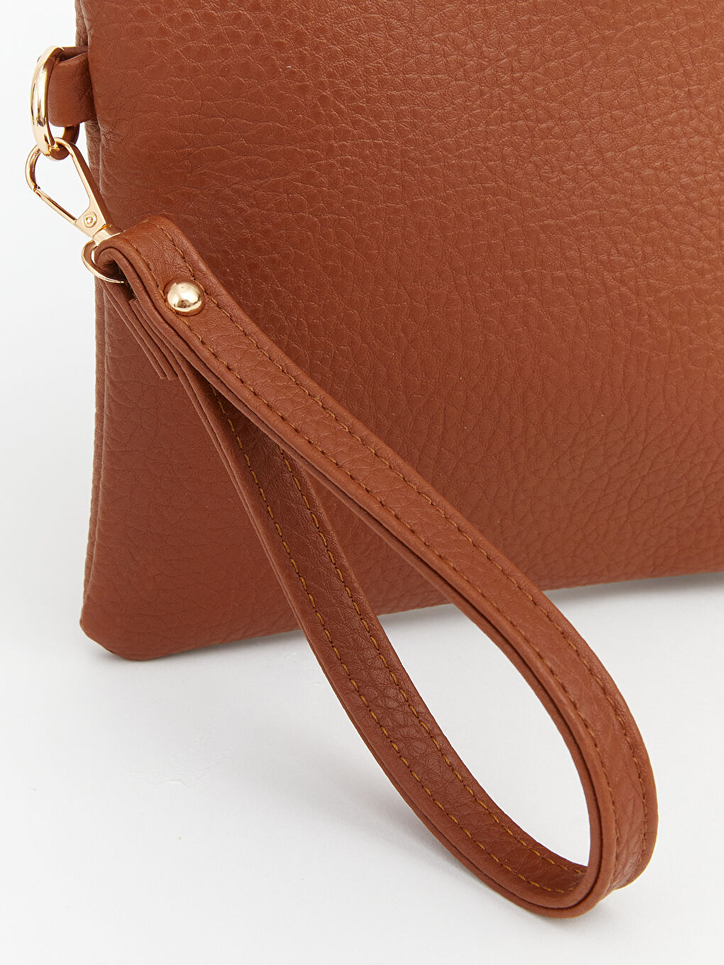 Kahverengi Deri Görünümlü Kadın El Çantası-2