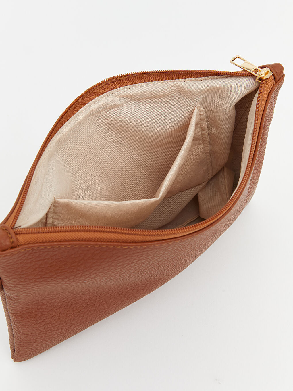 Kahverengi Deri Görünümlü Kadın El Çantası-3