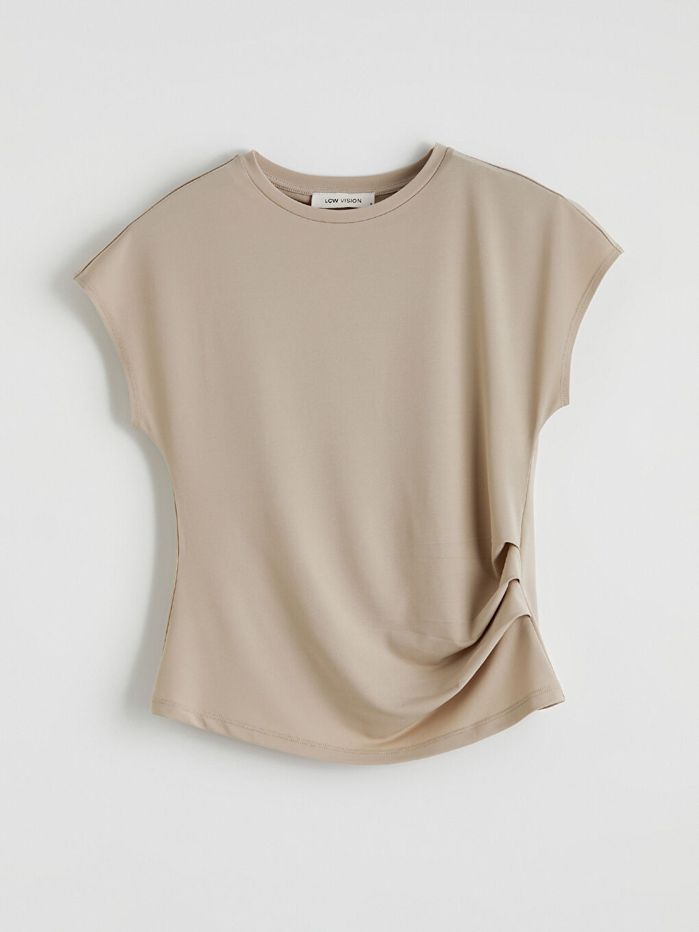Crew Neck Ruched Women's T-Shirt