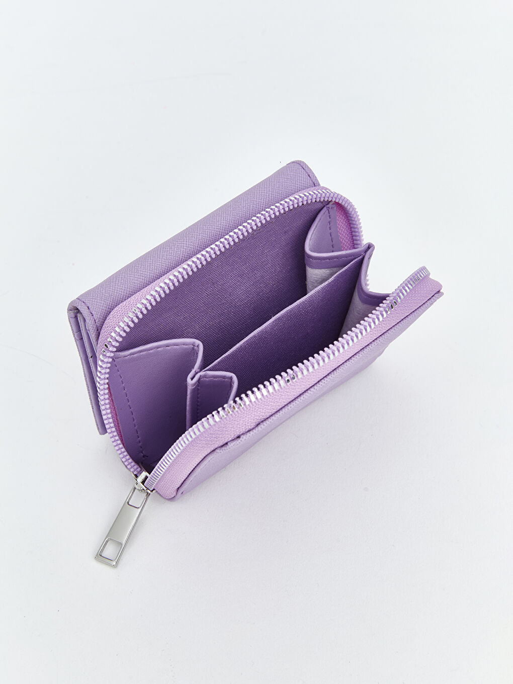 Lila Deri Görünümlü Kadın Cüzdan-5
