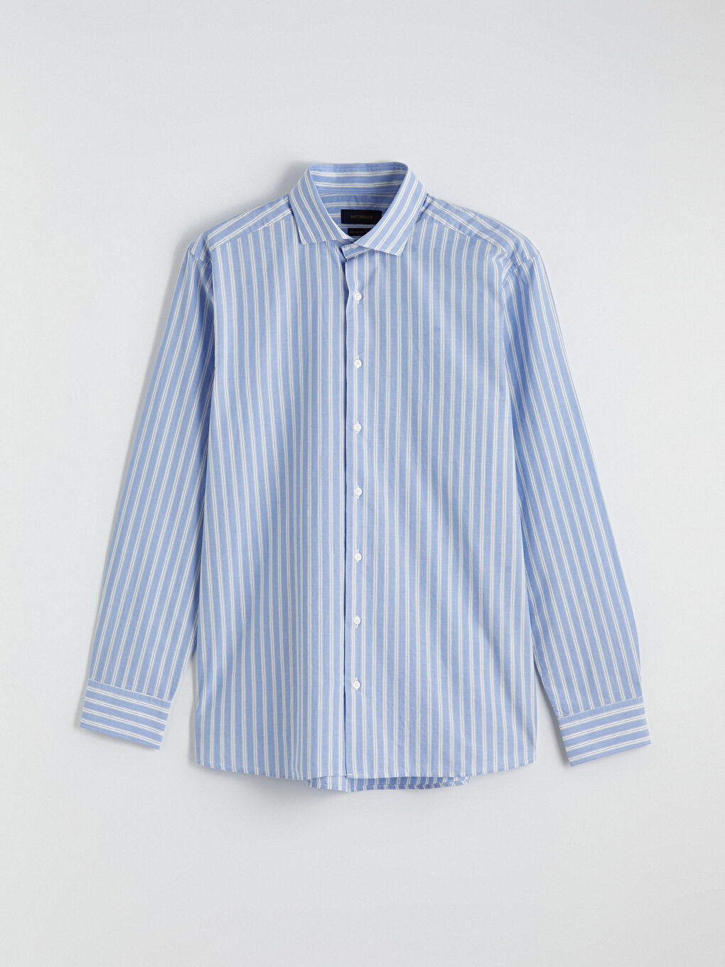 Mavi Regular Fit Çizgili Poplin Erkek Gömlek-4