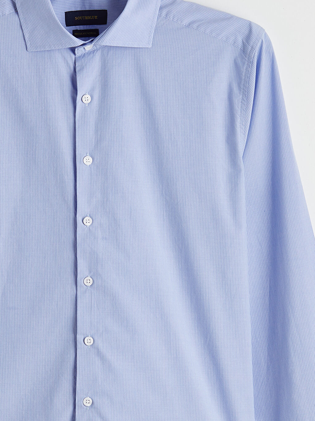 Mavi Regular Fit Çizgili Poplin Erkek Gömlek-2