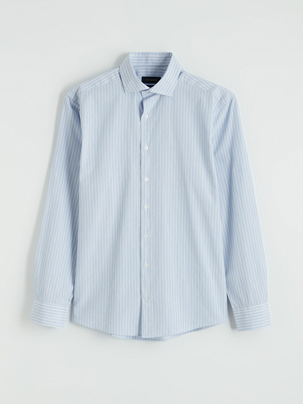 Mavi Regular Fit Çizgili Poplin Erkek Gömlek