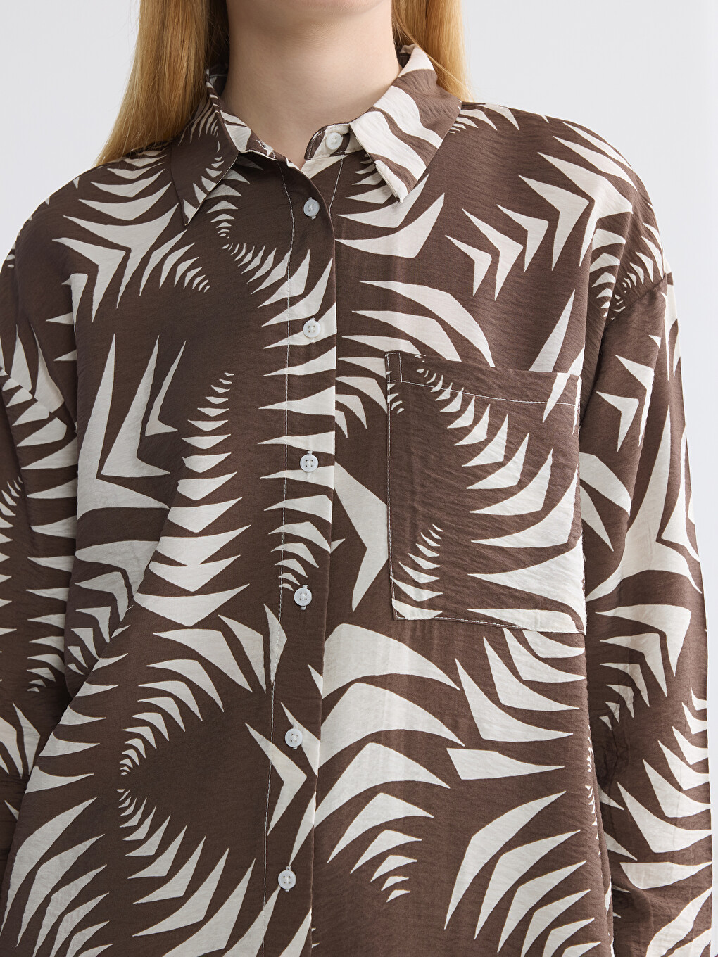 Woman Brown Shirt Tunic-2