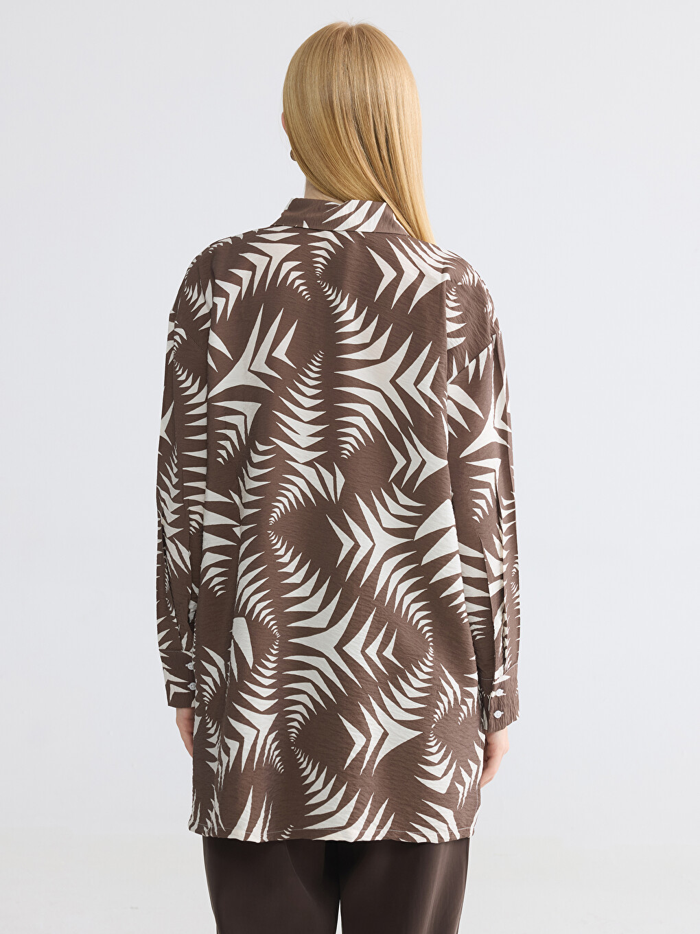 Woman Brown Shirt Tunic-3