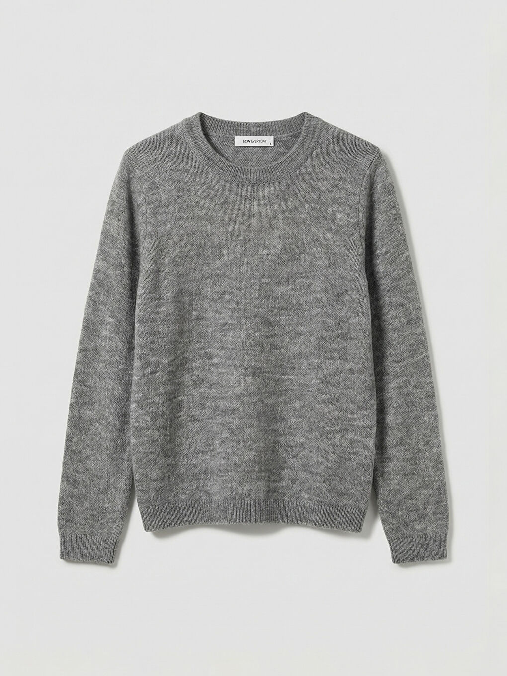 Gri Bisiklet Yaka Kadın Triko Kazak