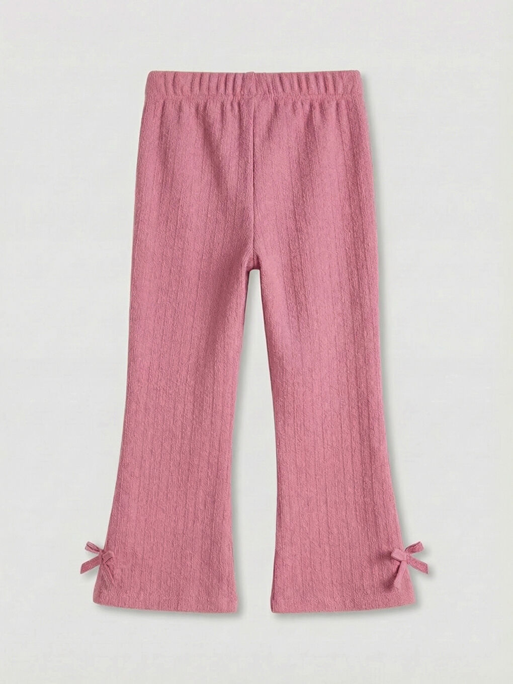 Pembe Fiyonk Detaylı Geniş Paça Kız Çocuk Tayt-1