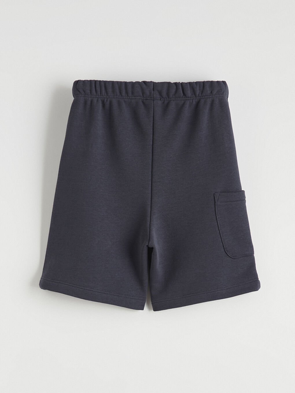 Gri Beli Lastikli Erkek Çocuk Kargo Şort-2