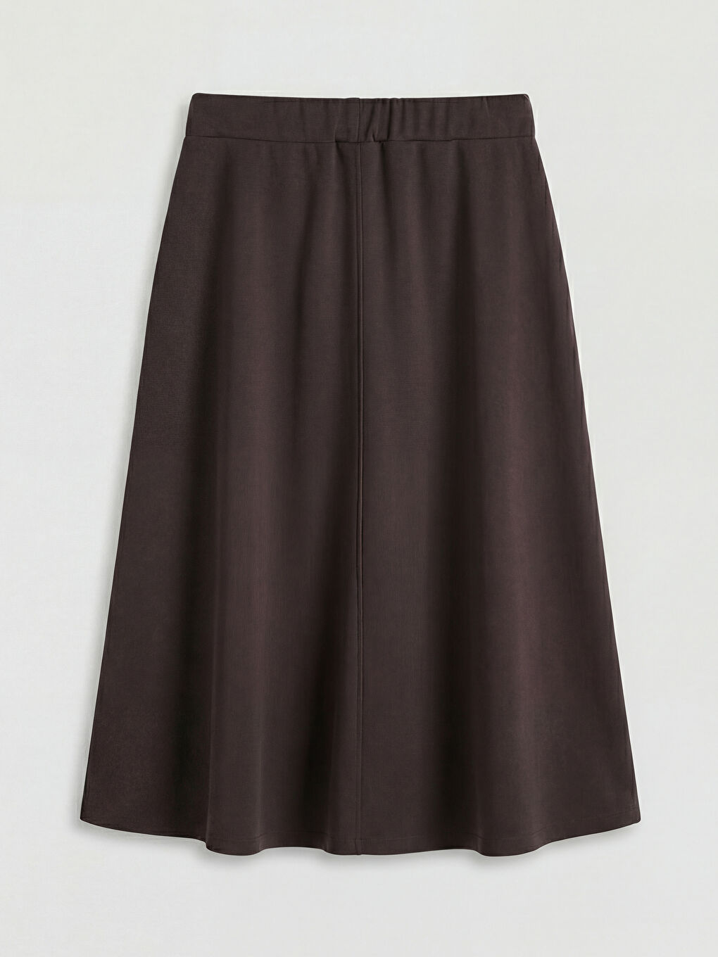 Kahverengi Beli Lastikli Kloş Etek-1