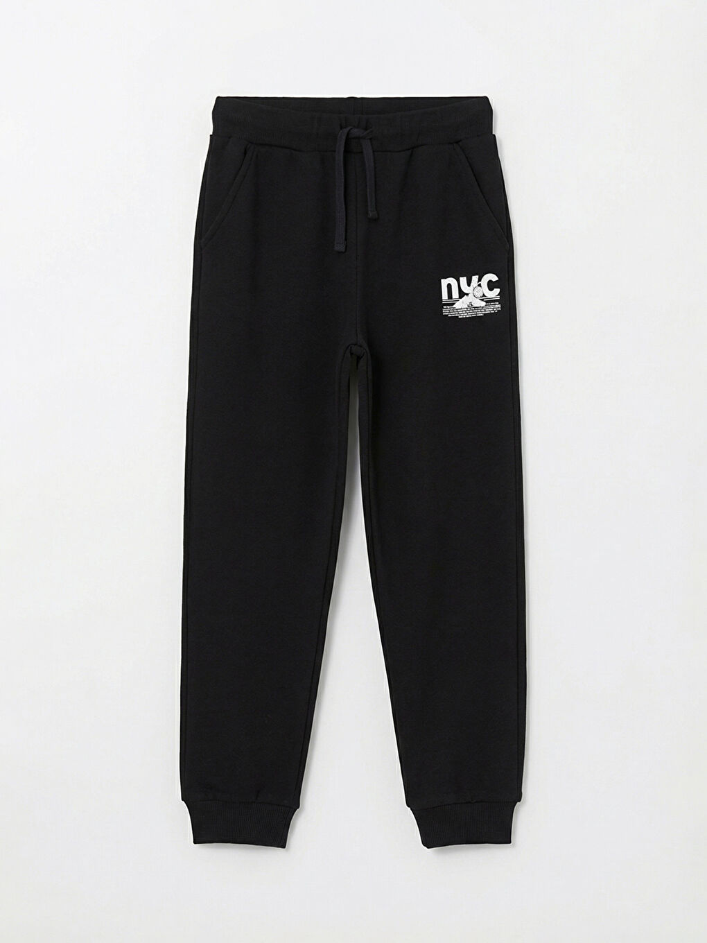 Siyah NYC Baskılı Erkek Çocuk Jogger Eşofman Altı