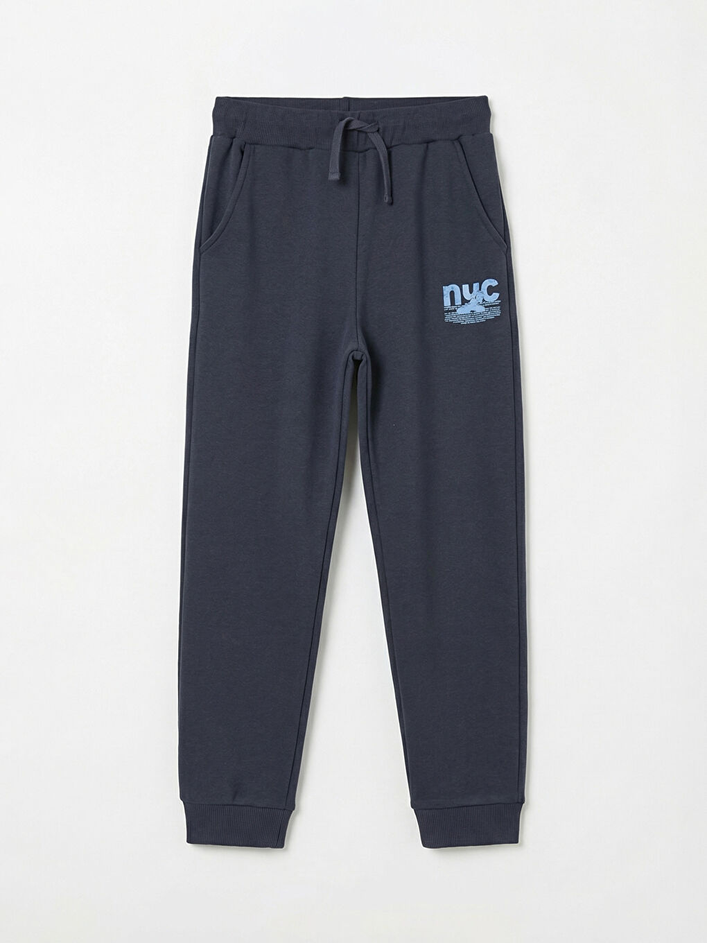 Gri NYC Baskılı Erkek Çocuk Jogger Eşofman Altı