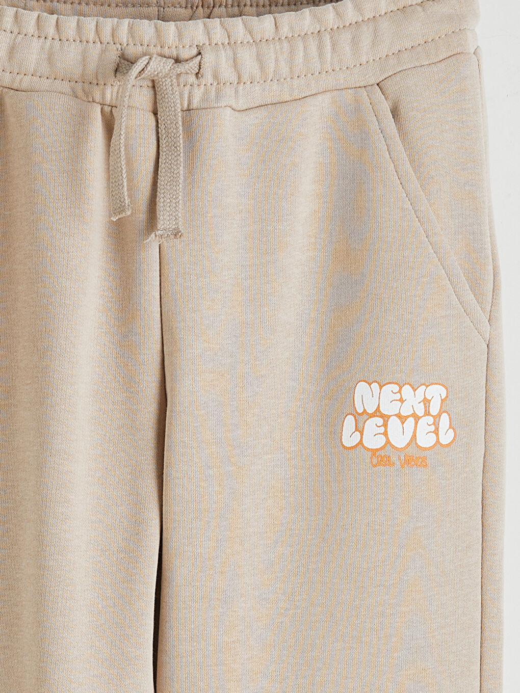 Bej Baskılı Erkek Çocuk Jogger Eşofman Altı-2