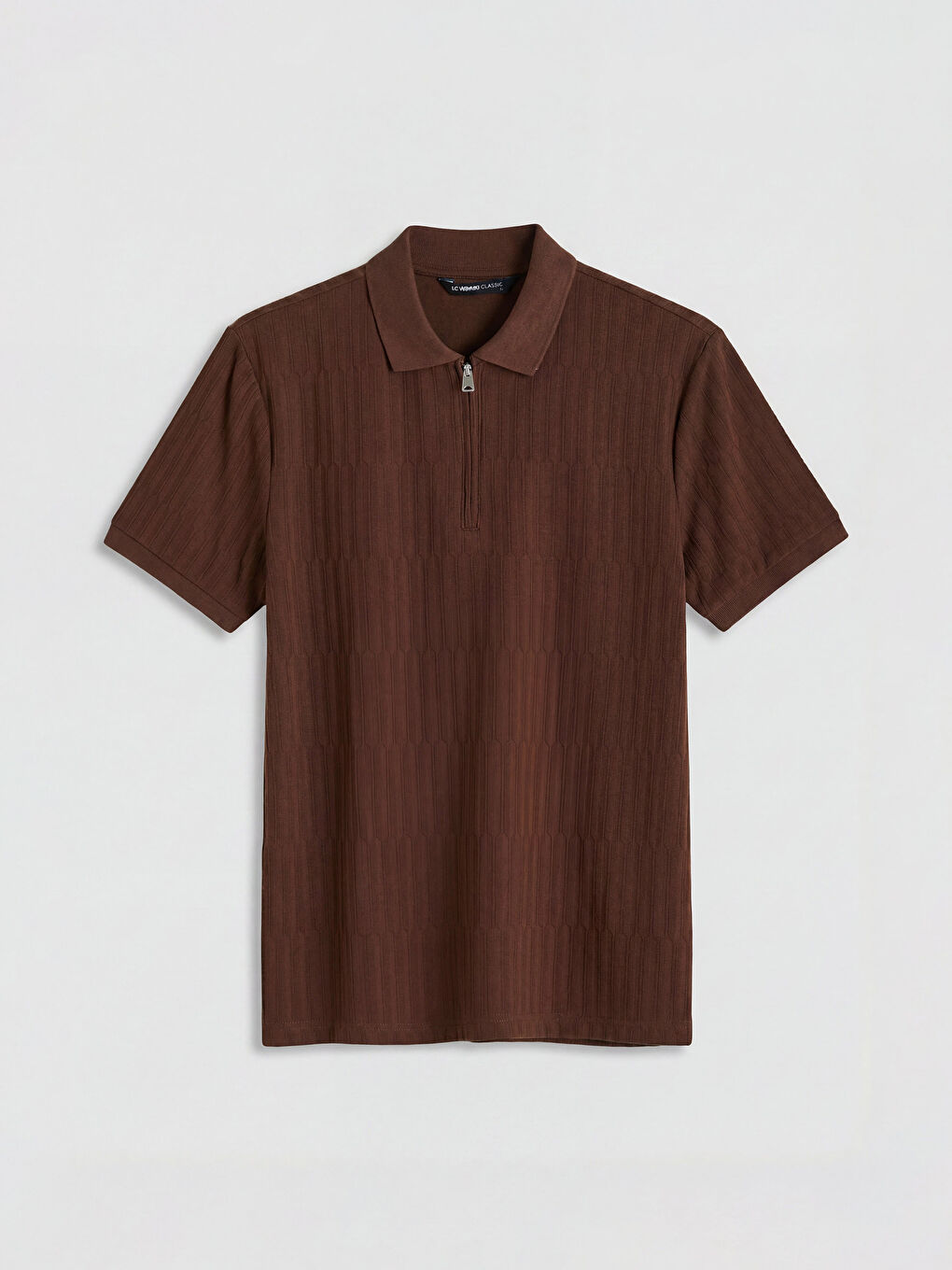 Kahverengi Polo Yaka Erkek Tişört-4