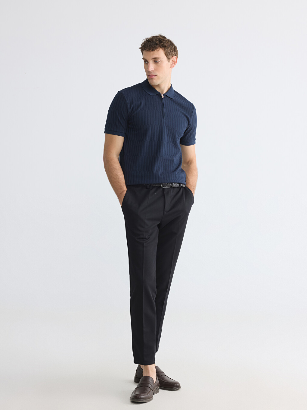Polo Collar Men's T-Shirt-3