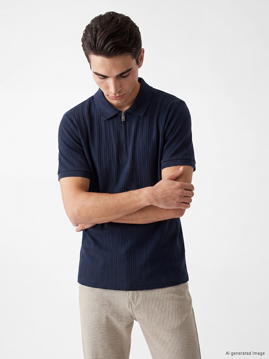 Polo Collar Men's T-Shirt-1