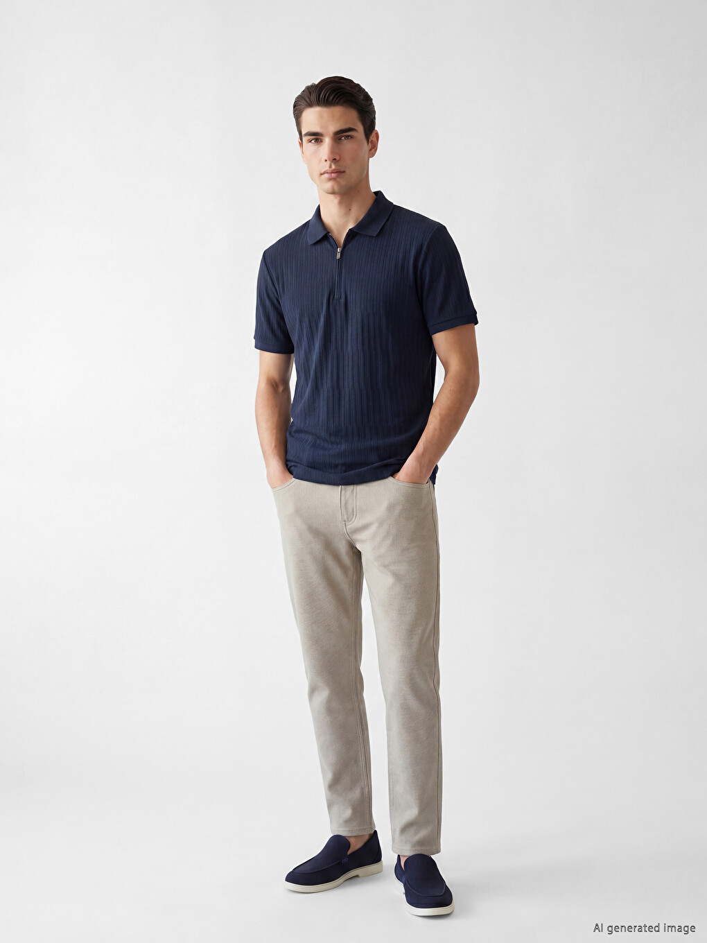 Polo Collar Men's T-Shirt-2