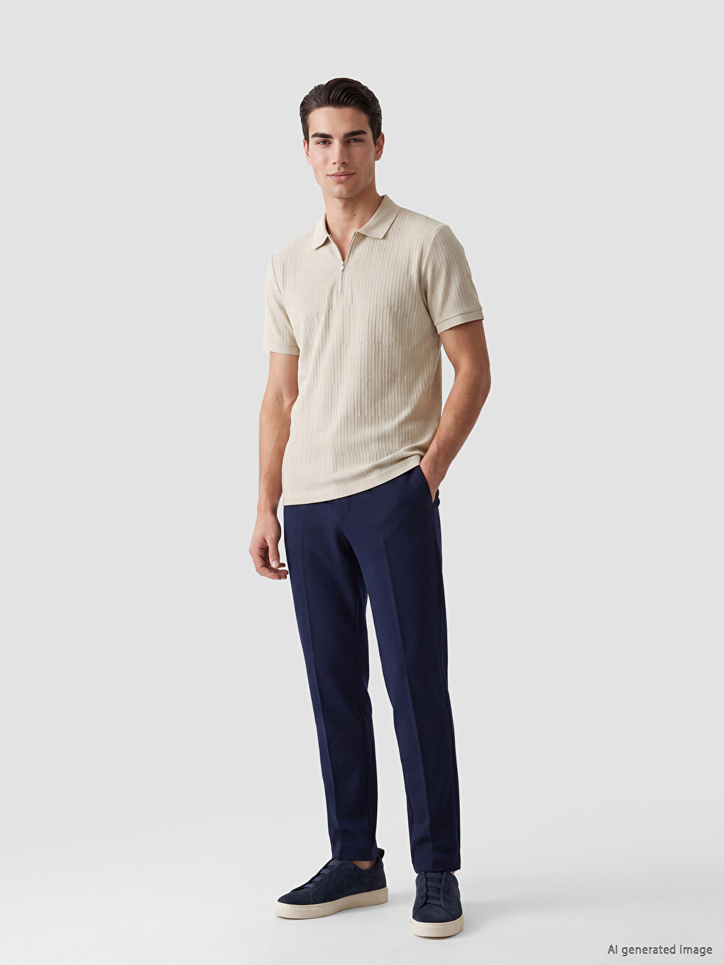 Polo Collar Men's T-Shirt-2