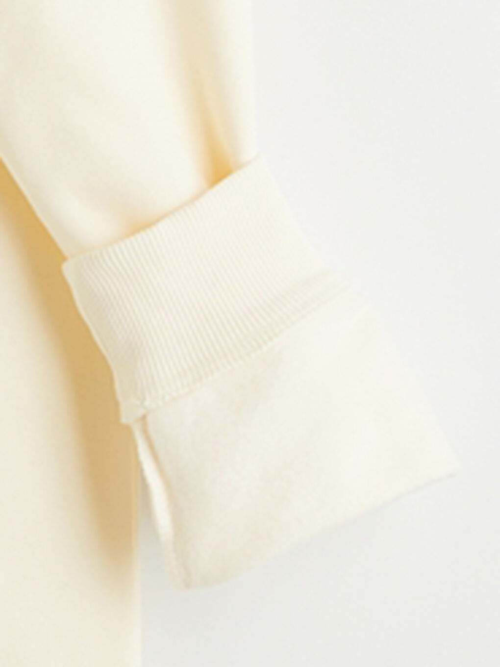 Ekru Fermuarlı Polo Yaka Erkek Sweatshirt-2