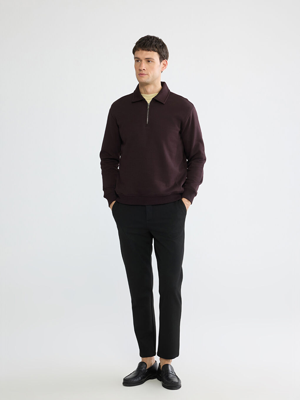 كنزة رياضية بياقة بولو للرجال-4