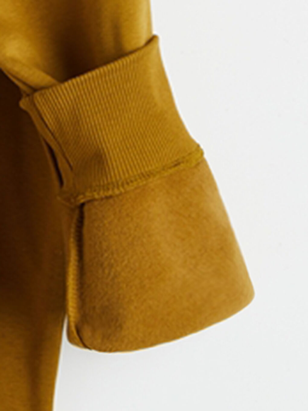 Yeşil Erkek Bisiklet Yaka 3 İplik Şardonlu Sweatshirt-1