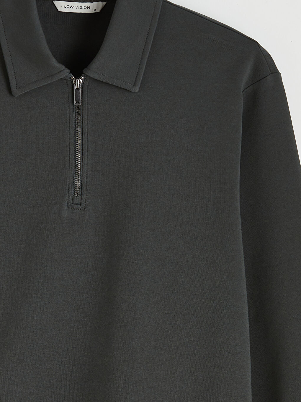 Antrasit Polo Yaka Erkek Sweatshirt-1