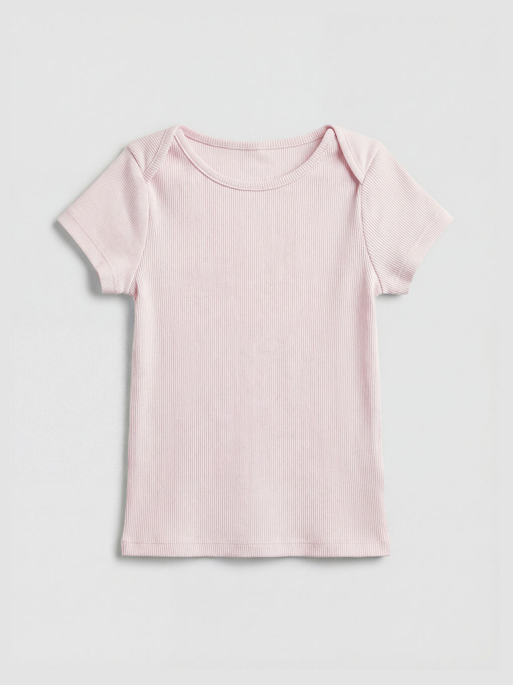 Pembe Fitilli Kısa Kollu Kız Çocuk Tişört